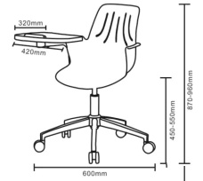 Modern simple leisure office chairs rotating 5 star wheels lift leg student plastic chair