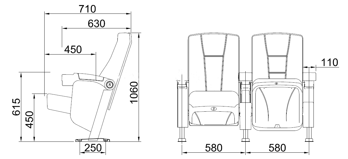 Red chairs push back home cinema theater chair fold recliner 3d 4d 5d movie church movie theater seats