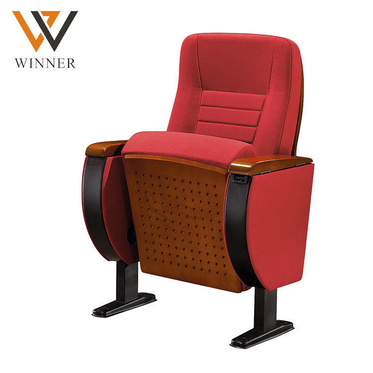 red folding interlock modern auditorium chair Theater Furniture Student lecture Ladder room theatre chairs