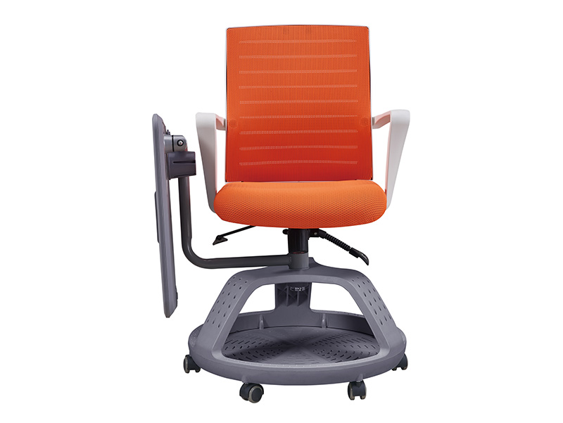 Modern fashion folding disc chair with casters and writing board