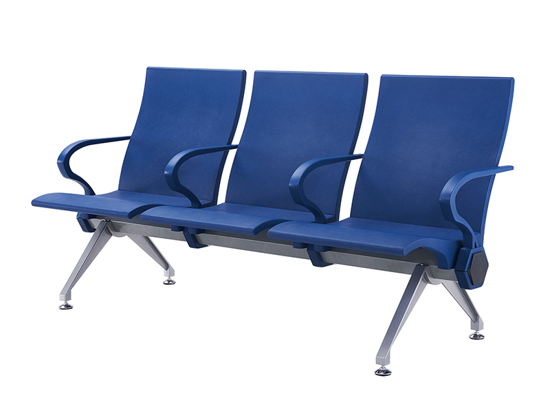 airport station waiting room pu seating 3 seater bench gang waiting seat chairs W9916