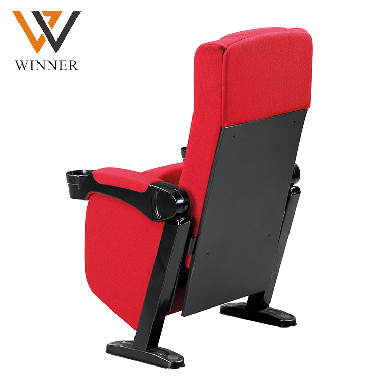 Metal iron reclining vip cinema chair folded 4d home movie theater seating with cup-holder