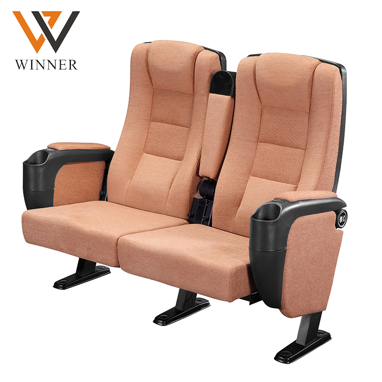 Couples cream reclining movie theatre chairs push back classical rocking cinema chair with cup holder