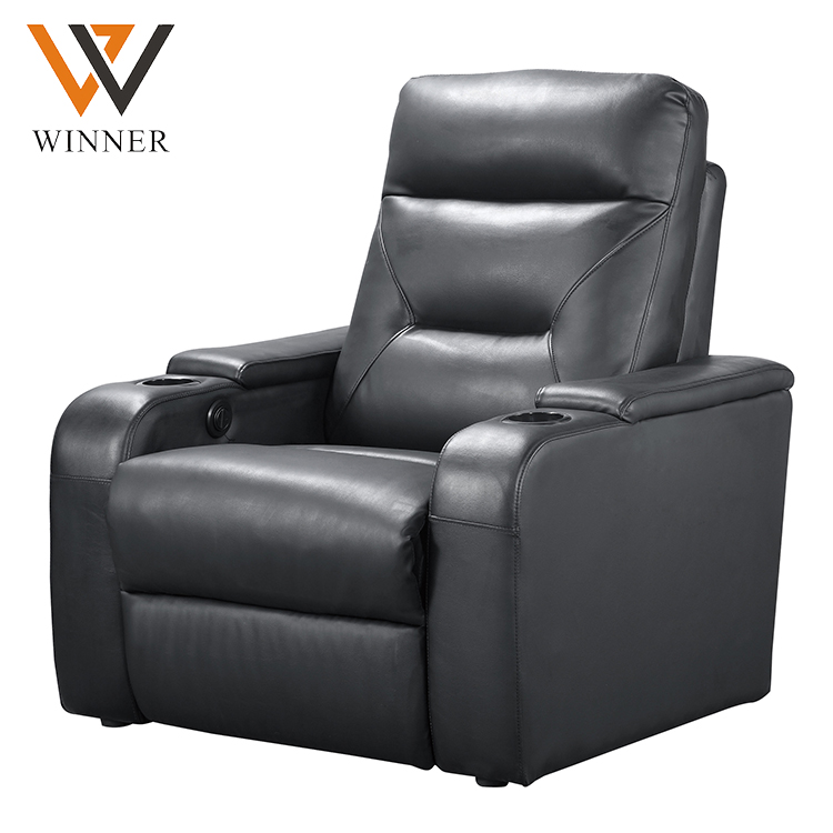 Multi-function Movie concert hall seat chair cinema recliner chairs Genuine leather reclining home cinema seat chair