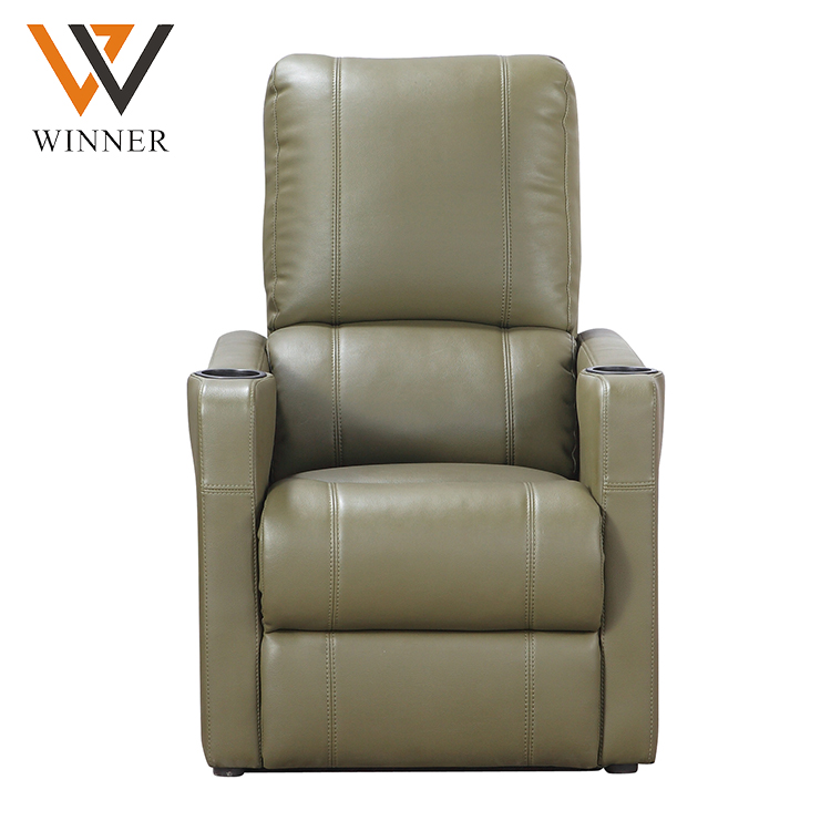 Single seater 3d Genuine leather copy vintage cinema chair Family movie recliner home cinema seating