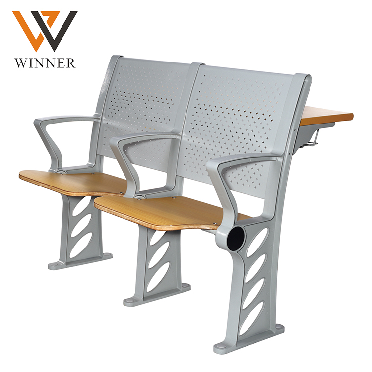 metal school chair and desk Ladder Lecture Hall chairs secondary school student college folding desk