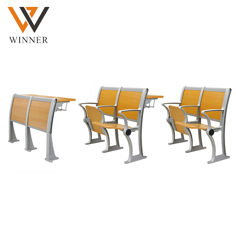 standard size school metal student university chair and desks high school folded Ladder Lecture Hall chair