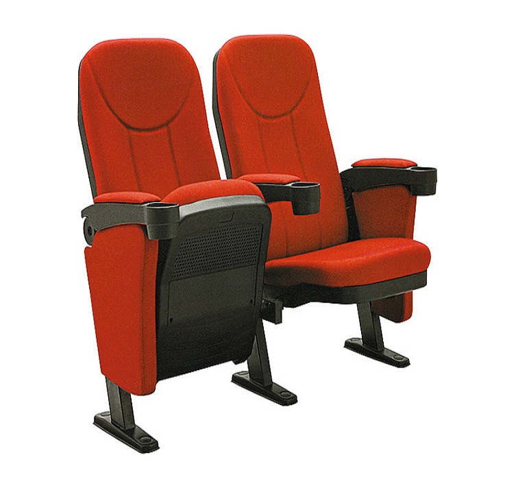 Double seater movie recliner cinema hall seat folded movable chairs church auditorium theater chair