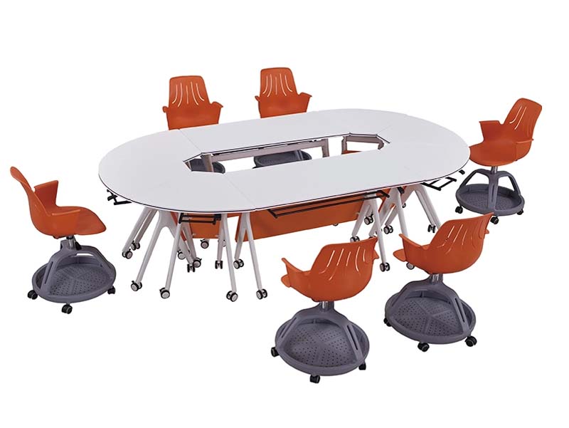 Plastic Desk Chairs Training Room Children Student Office Writing Pad Tablet School Chairs