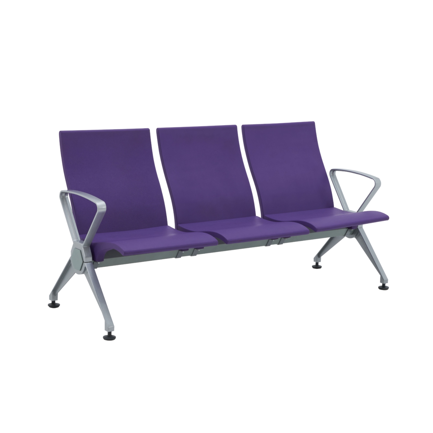 modern bus station airport hospital reception bench three seats waiting chairs