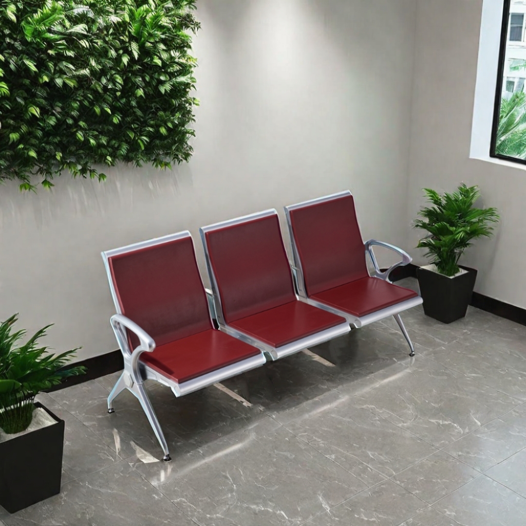 Public Seat Manufacturer PU Hospital Waiting Room Area 2 3 4 5 Seat Waiting Chair Airport Beam Seating