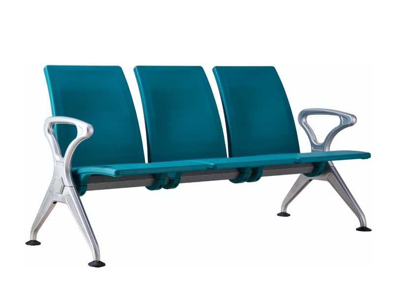 Three seaters waiting chair airport hospital lounge bench iron leg station Pu row Link Chairs Seating Waiting Chair