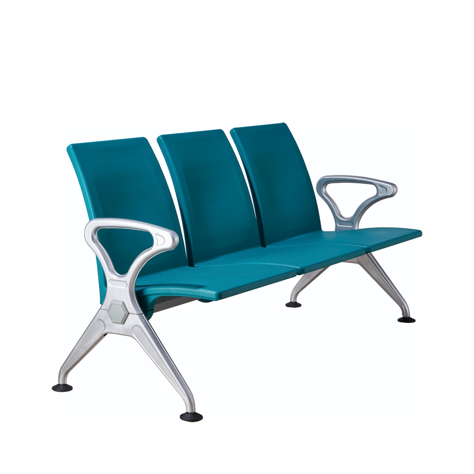 Three seaters waiting chair airport hospital lounge bench iron leg station Pu row Link Chairs Seating Waiting Chair