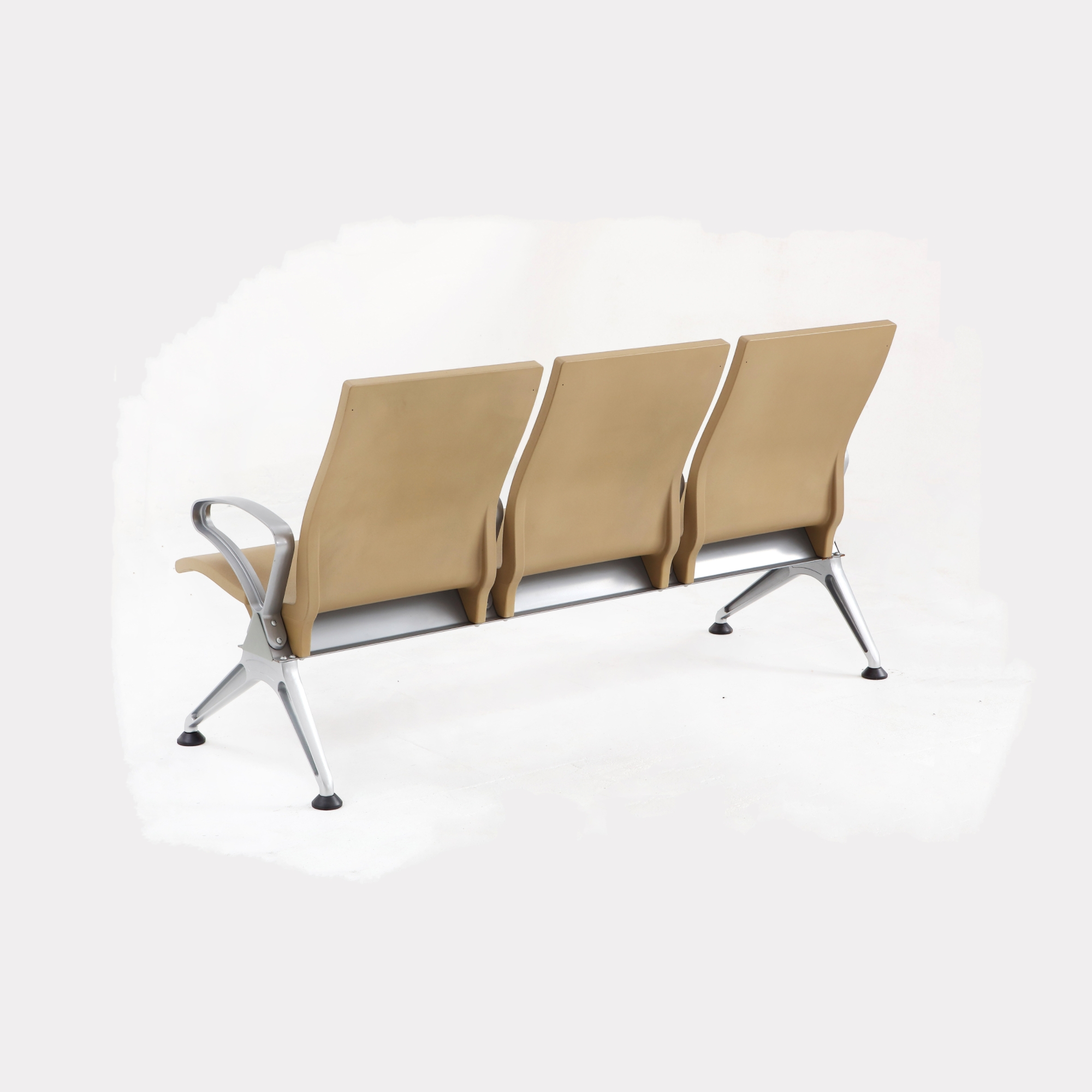 Bus station waiting area chair Hospital airport 3-seater waiting chair with PU packing modern public chair