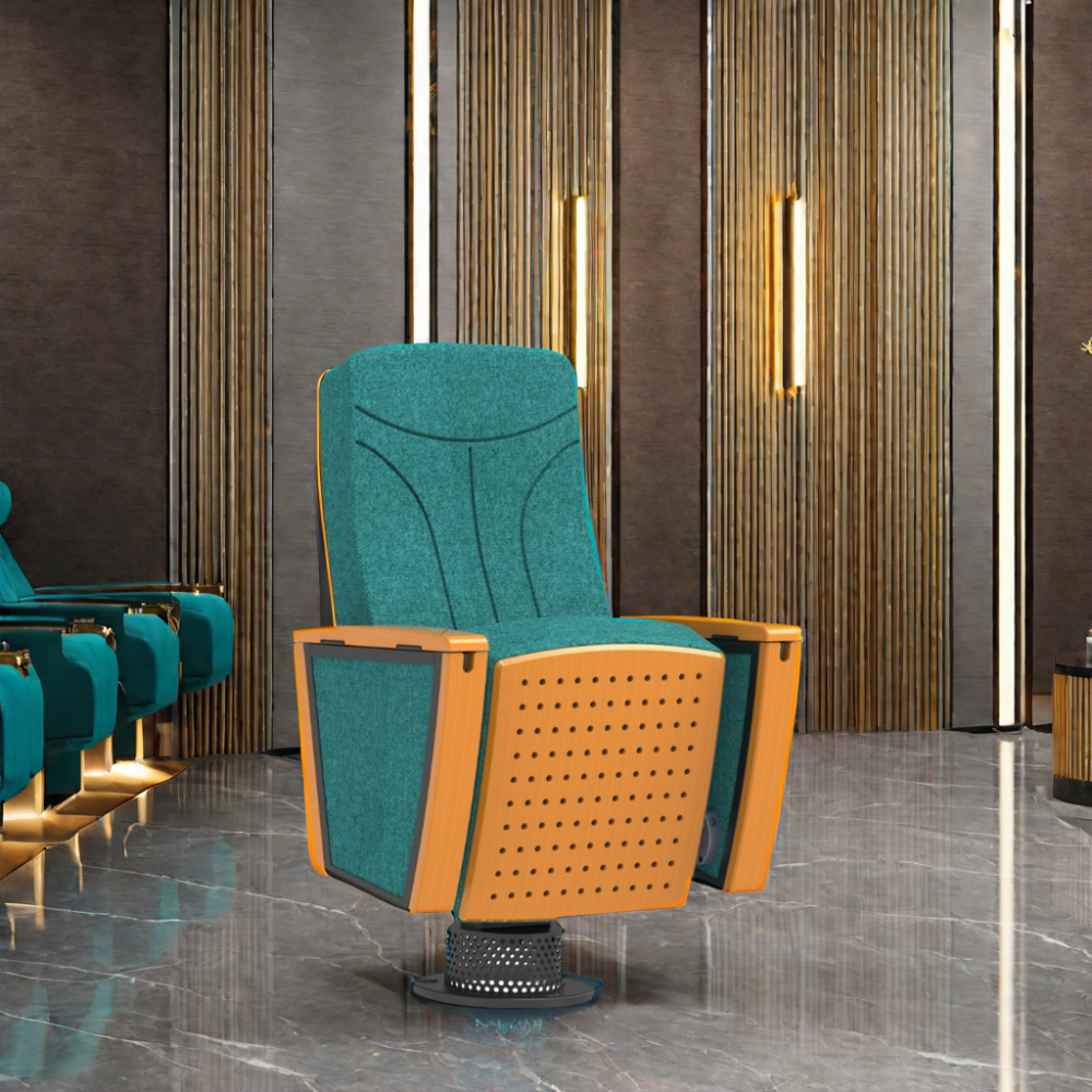 Factory Theater seating furniture lecture hall training fabric cushion plastic auditorium chair