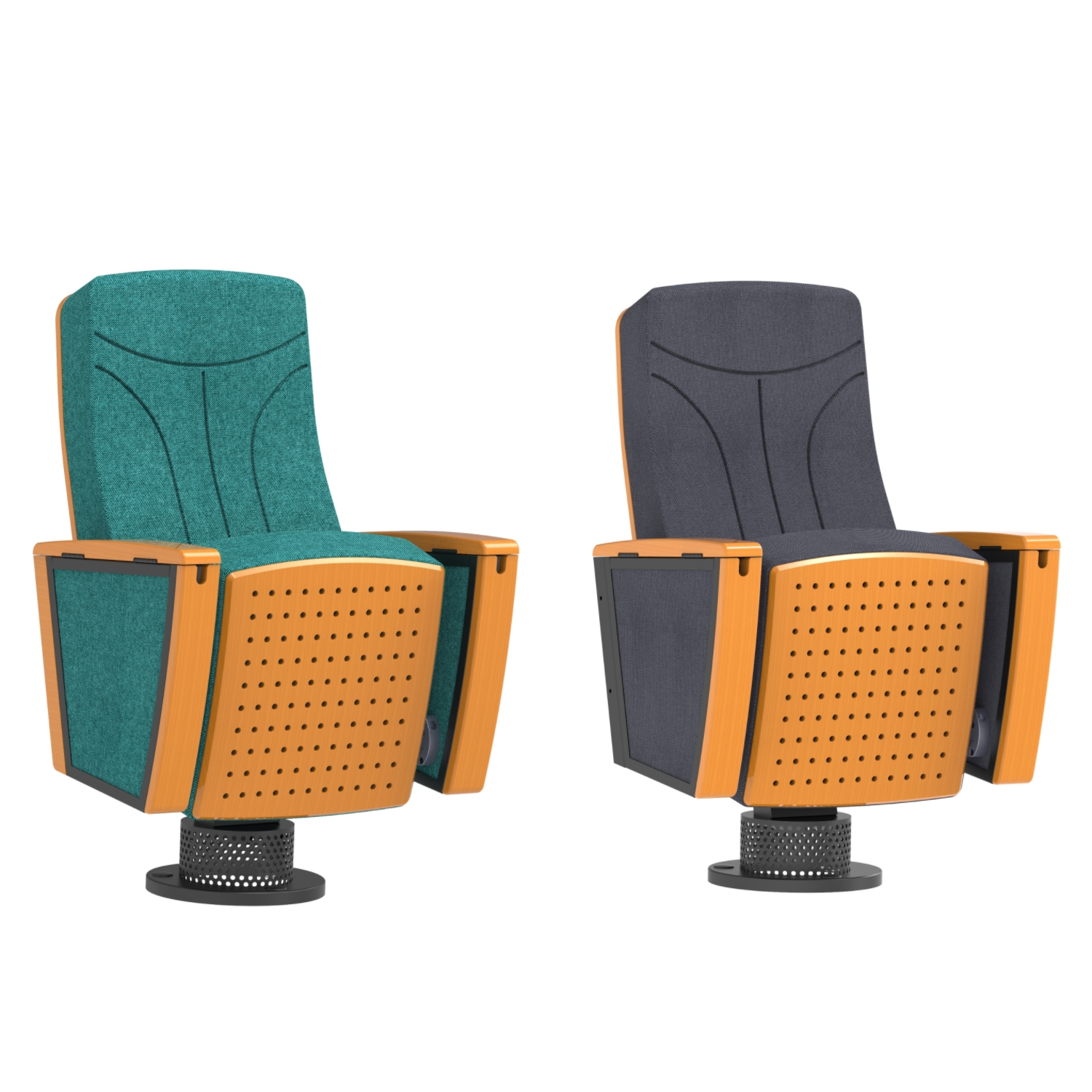 Factory Theater seating furniture lecture hall training fabric cushion plastic auditorium chair