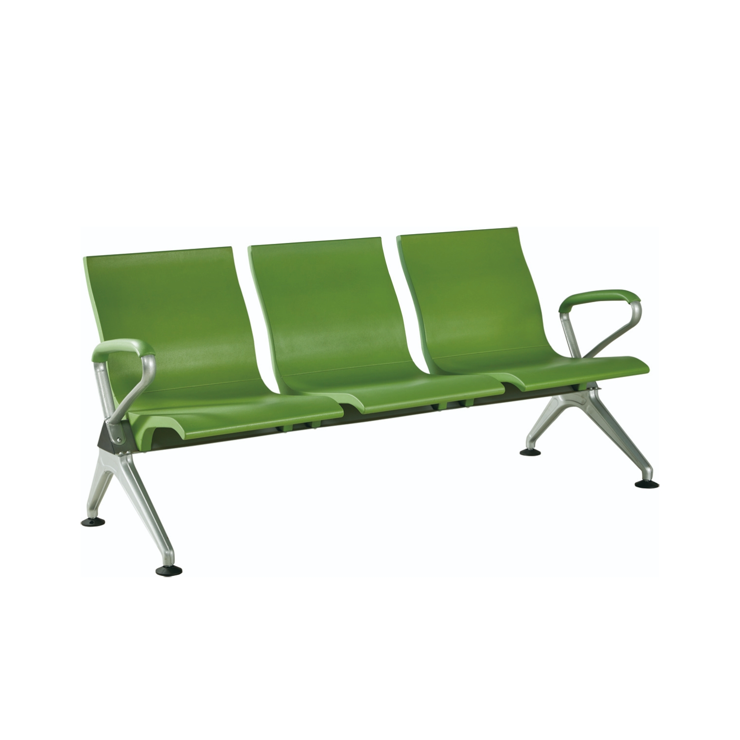 Waiting Seat Customers Airport Office Reception Salon Bench Chair 3-Seat PU Leather Cushion