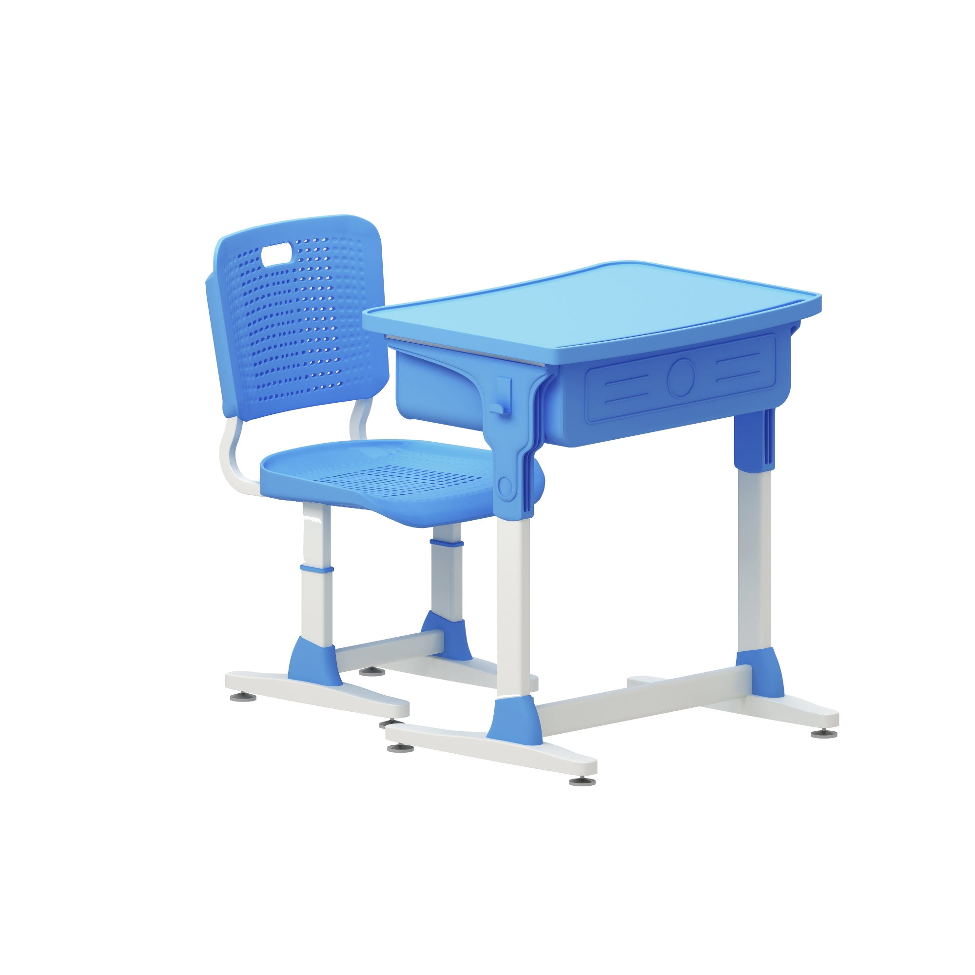 Customize Classroom Furniture Plastic Wooden Student Studying Desk and Chair For Primary School