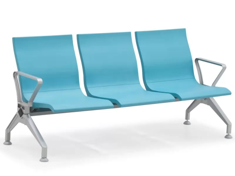 Factory Price Airport Waiting Chair Reception Room 3 Seater Pu Hospital Clinic Chair