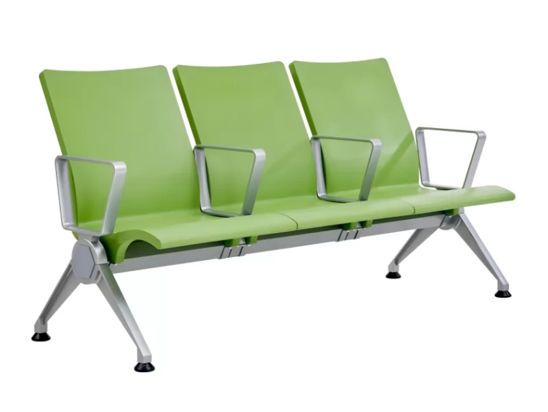 Supplier Modern Waiting Chairs Hospital Clinic Reception Room Aluminum 3 Seater PU Airport Chair