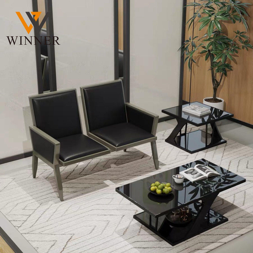 Modern Design Metal PVC Cushion Waiting Chair for Clinics Banks Office & Hospital Waiting Rooms Public Bench & Sofa