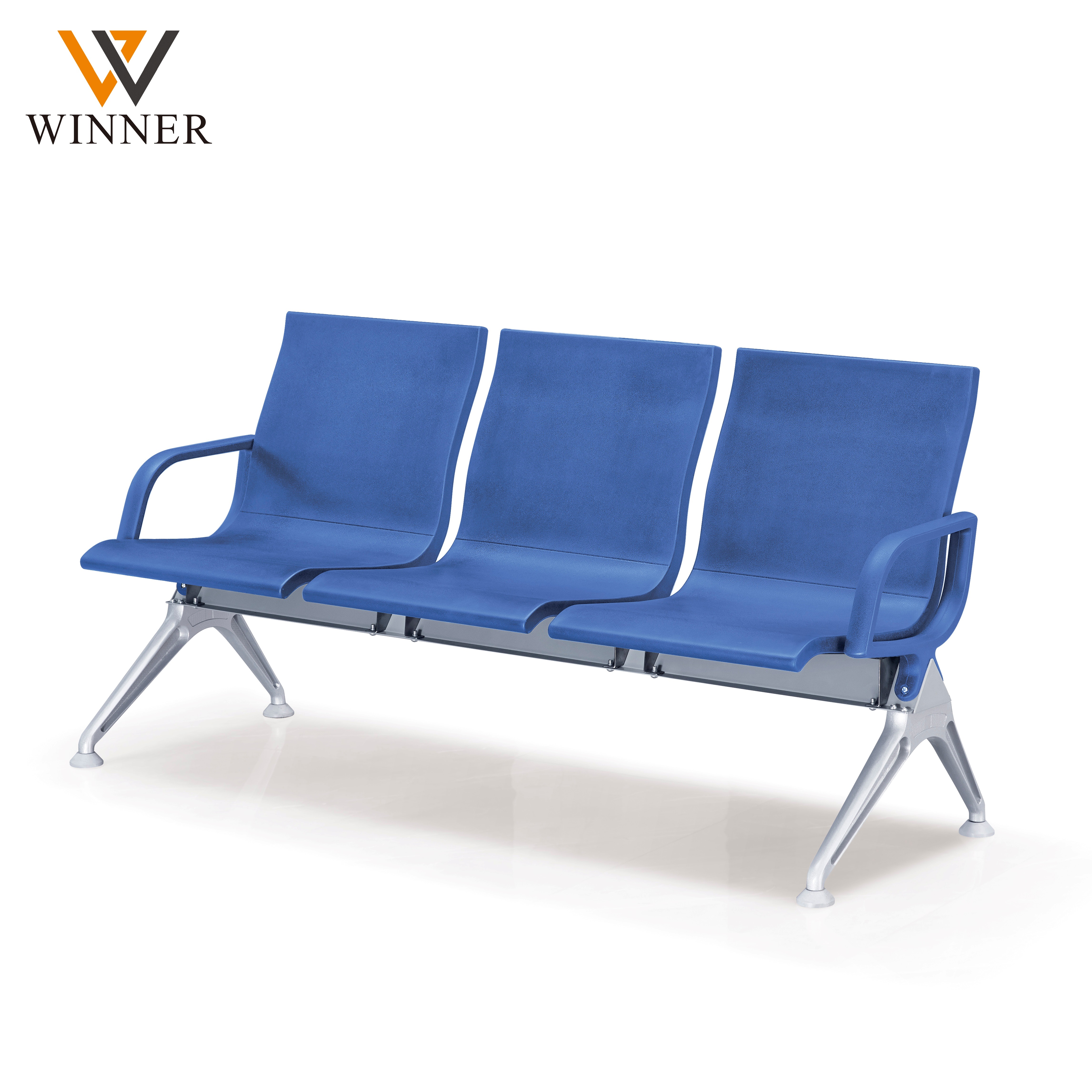 New Model Public Area Waiting Chair Triple Seater PU Cushion Bench for Airport Terminal Hospital Lobby Office Building