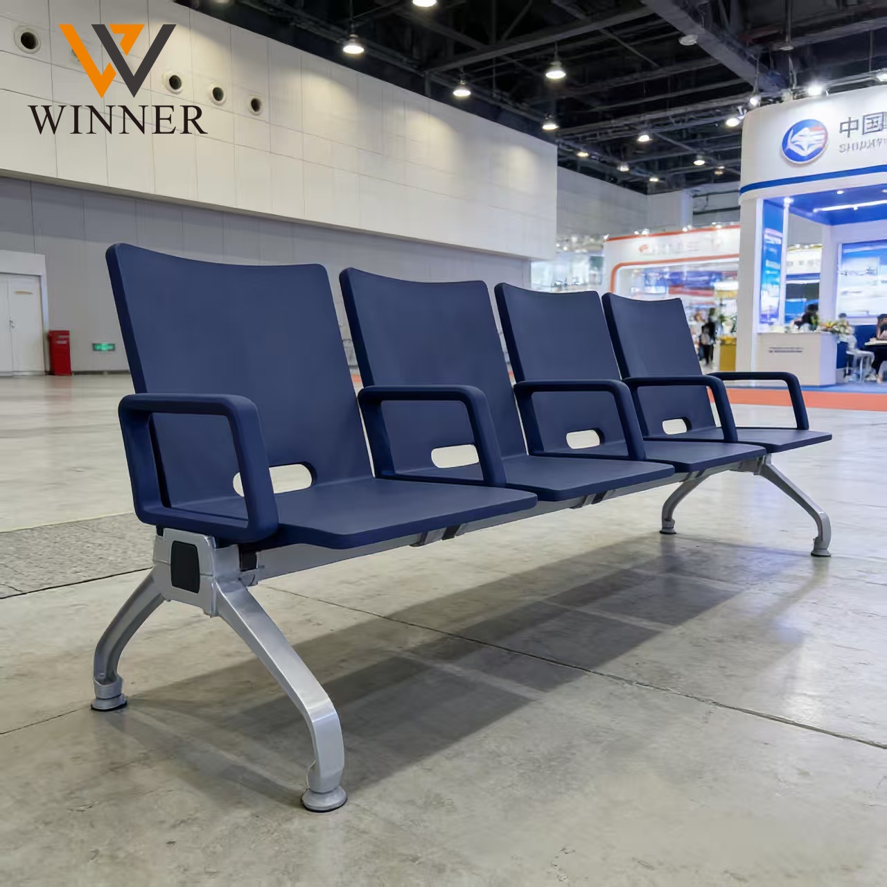 New Popular 3 Seats Chairs Airport Public Waiting Room Chair Middle Section with PU Material Armrests Waiting Room Furniture