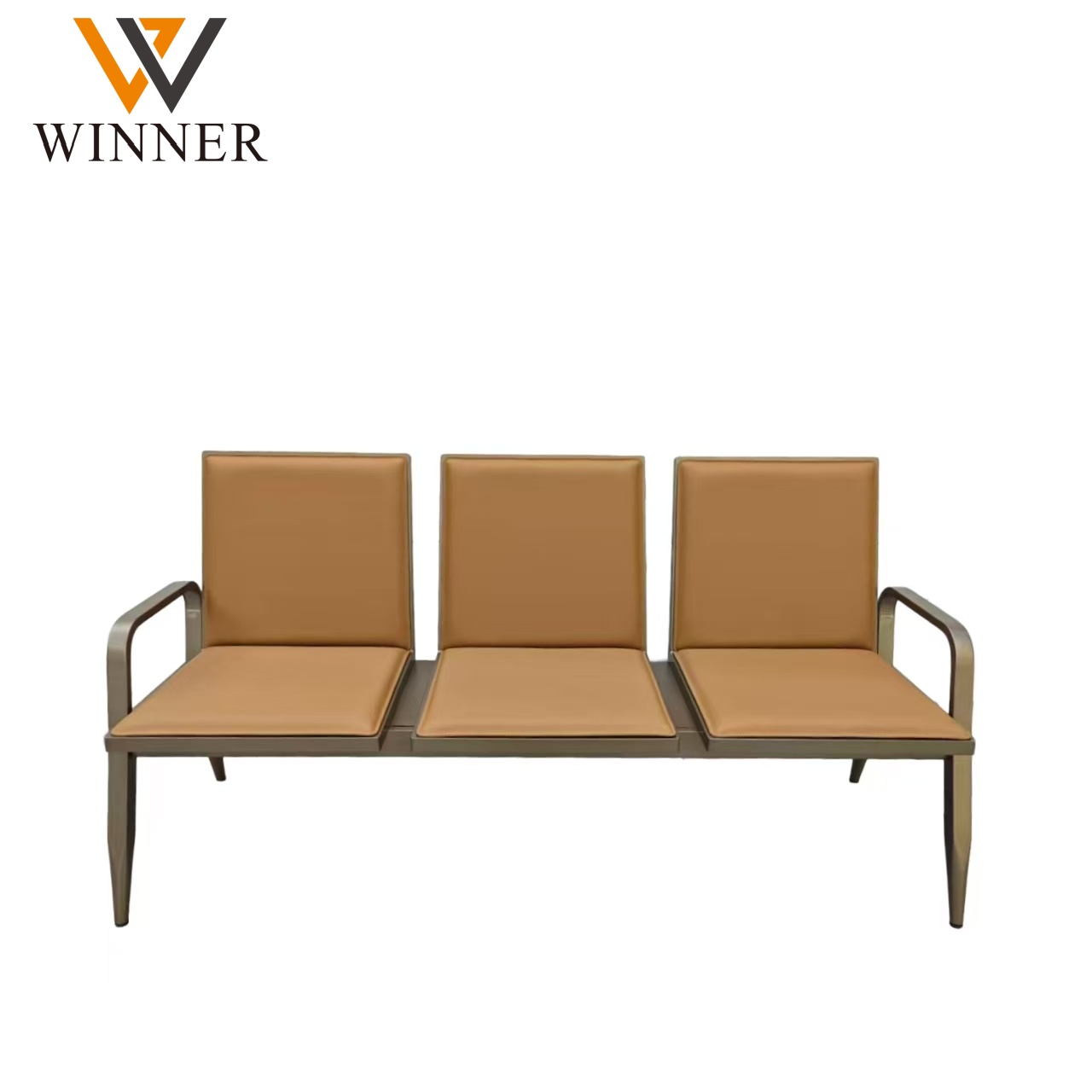 Modern Airport Waiting Chair 2 3 4 Seater  Airport Subway Lobby Wait Area Waiting Chair Bench With Leather Seat Cushions
