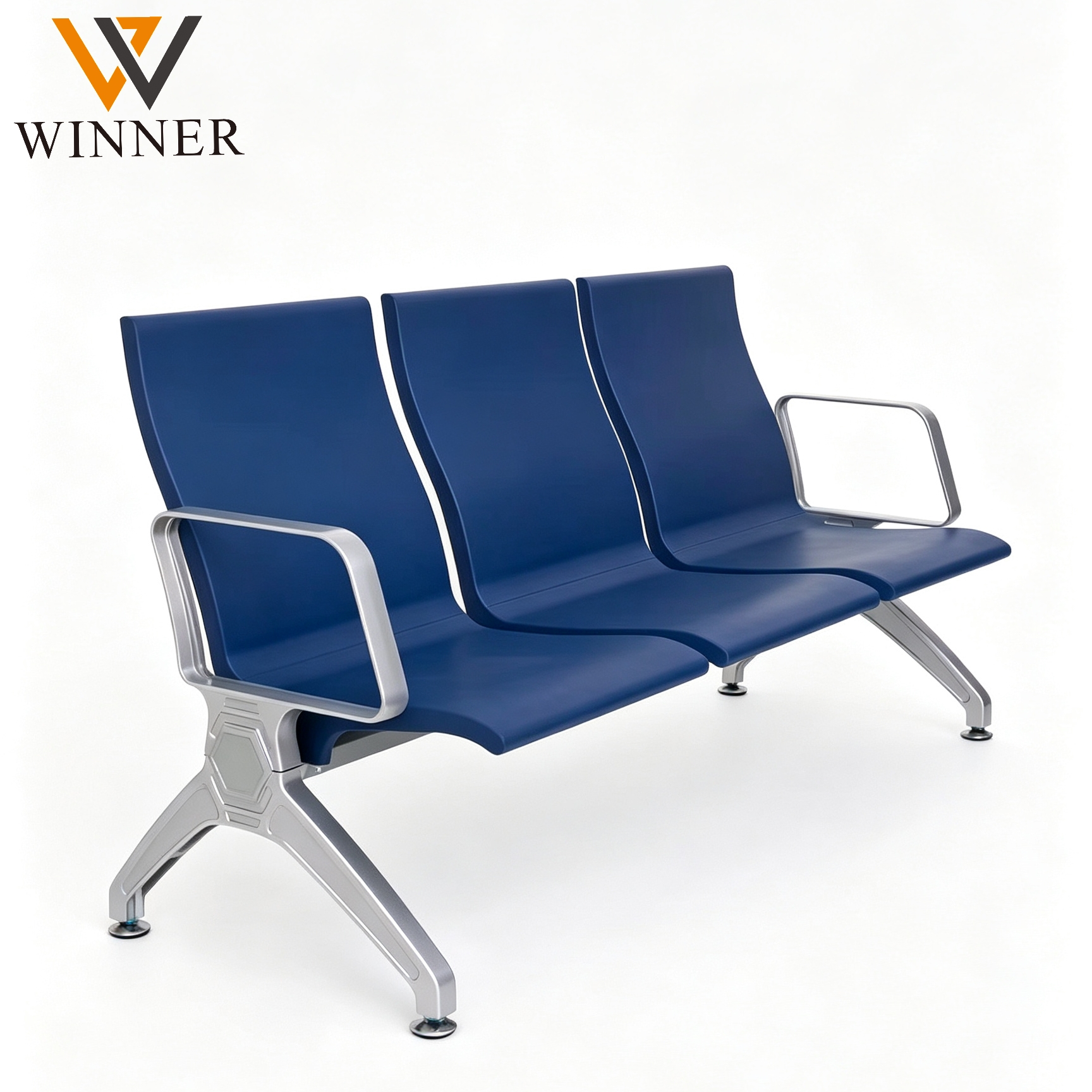 2 3 4 5 Seater PU Waiting Chair Hexagonal Airport Chair for Airport Lounge Terminal Waiting Room Area Reception Factory Direct