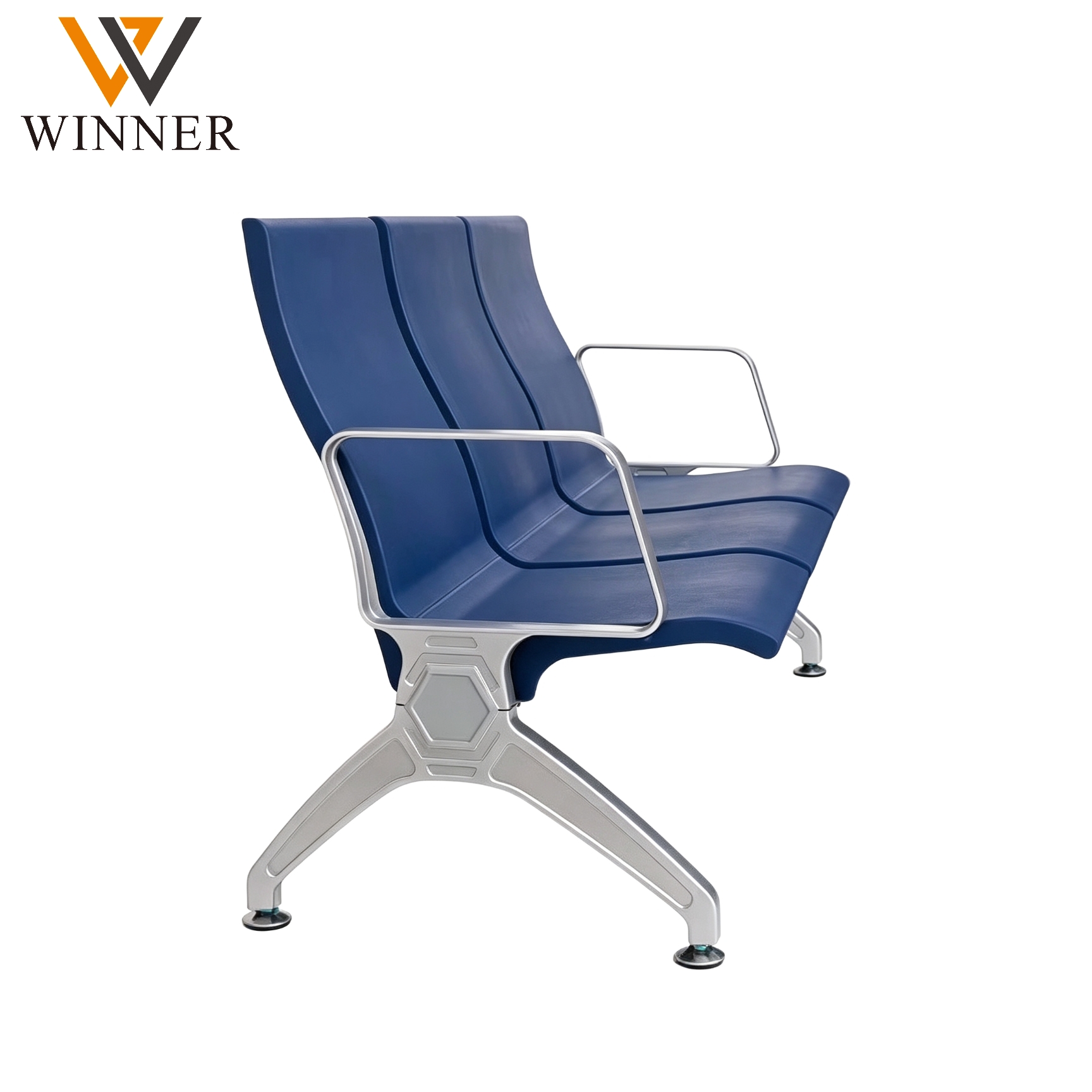 2 3 4 5 Seater PU Waiting Chair Hexagonal Airport Chair for Airport Lounge Terminal Waiting Room Area Reception Factory Direct