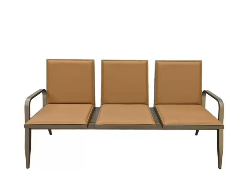 Modern Airport Waiting Chair 2 3 4 Seater  Airport Subway Lobby Wait Area Waiting Chair Bench With Leather Seat Cushions