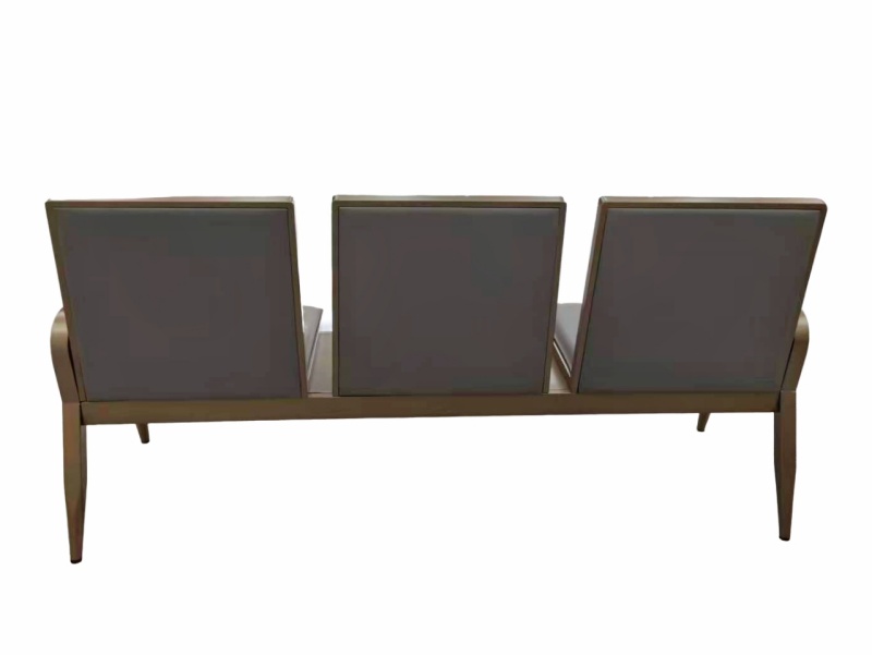 Modern Airport Waiting Chair 2 3 4 Seater  Airport Subway Lobby Wait Area Waiting Chair Bench With Leather Seat Cushions
