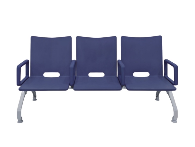 New Popular 3 Seats Chairs Airport Public Waiting Room Chair Middle Section with PU Material Armrests Waiting Room Furniture