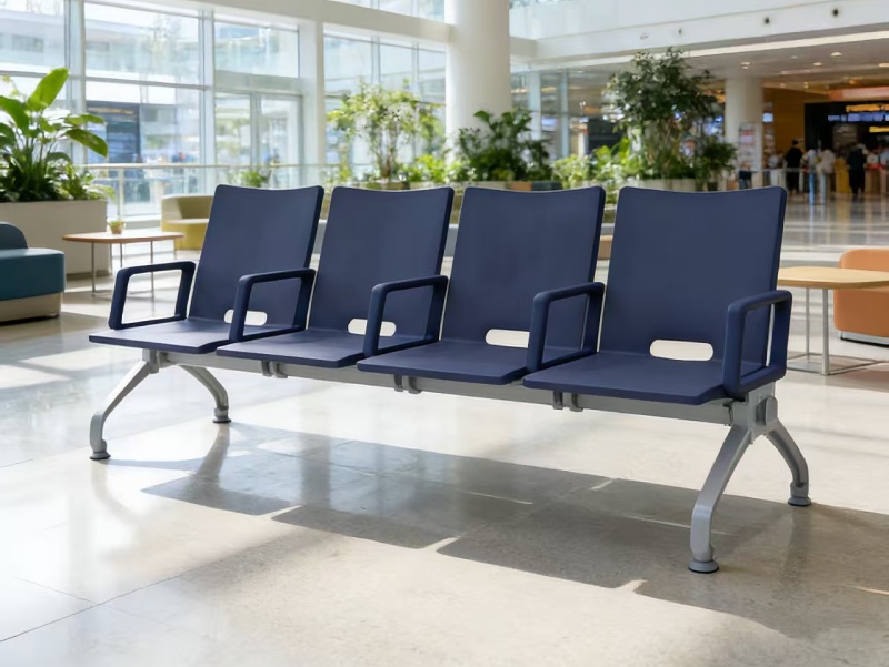New Popular 3 Seats Chairs Airport Public Waiting Room Chair Middle Section with PU Material Armrests Waiting Room Furniture