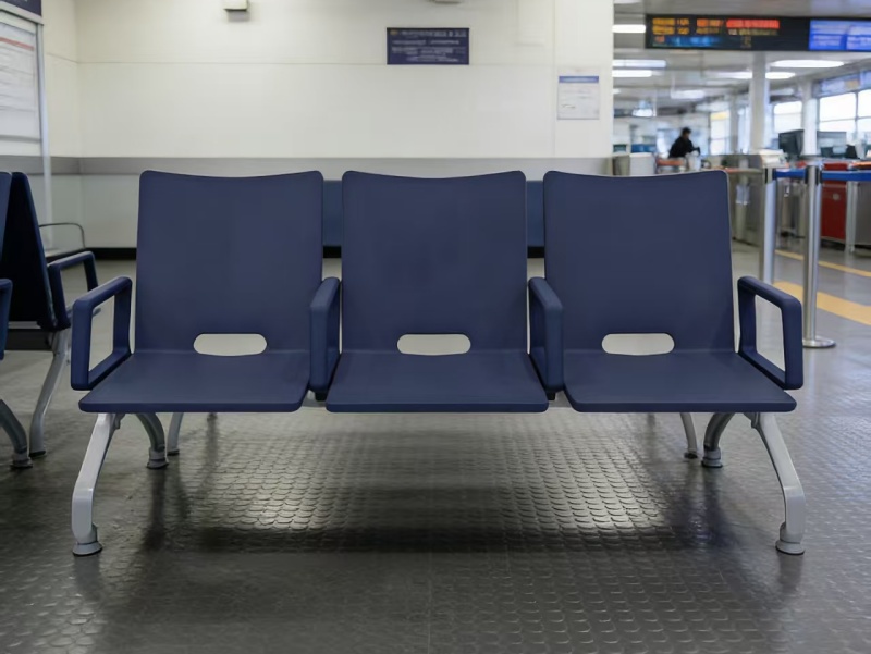 New Popular 3 Seats Chairs Airport Public Waiting Room Chair Middle Section with PU Material Armrests Waiting Room Furniture