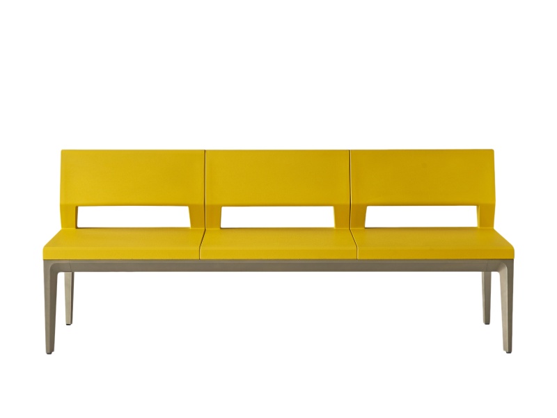 Commercial Metal Waiting Chair Public 3 4 5 Seaters PU Leather Seat Bench for Airport Hospital Station Administrative Hall