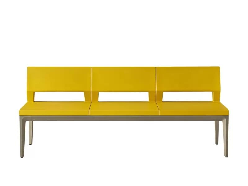 Commercial Metal Waiting Chair Public 3 4 5 Seaters PU Leather Seat Bench for Airport Hospital Station Administrative Hall